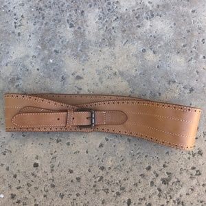 Genuine Leather Brown Buckle Belt